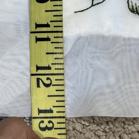 Vintage Embroidered Floral Placemats Sheer White w/ Pink Tufted Roses Set of 4 - Picture 10 of 11